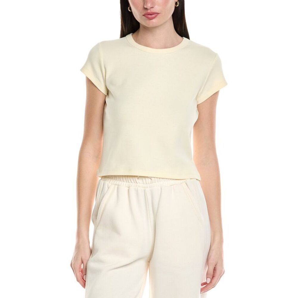 Knit Riot Womens  Core Rib T-Shirt, White